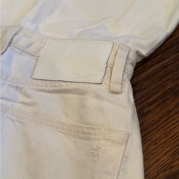 Rag & Bone All In One Denim Shirt Mini Jean Summer Dress in Off White Size XXS - Picture 12 of 12